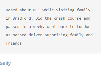 Sally Testimonial